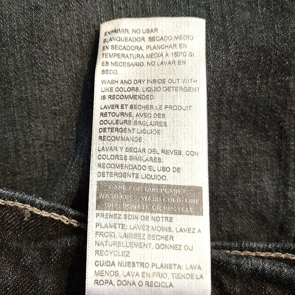 Levi Strauss & Co. SIGNATURE Jeans Mid Rise Dark Wash Denim Slim Straight Leg - Picture 8 of 8